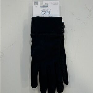 Athleta Girl Black Microfleece Gloves